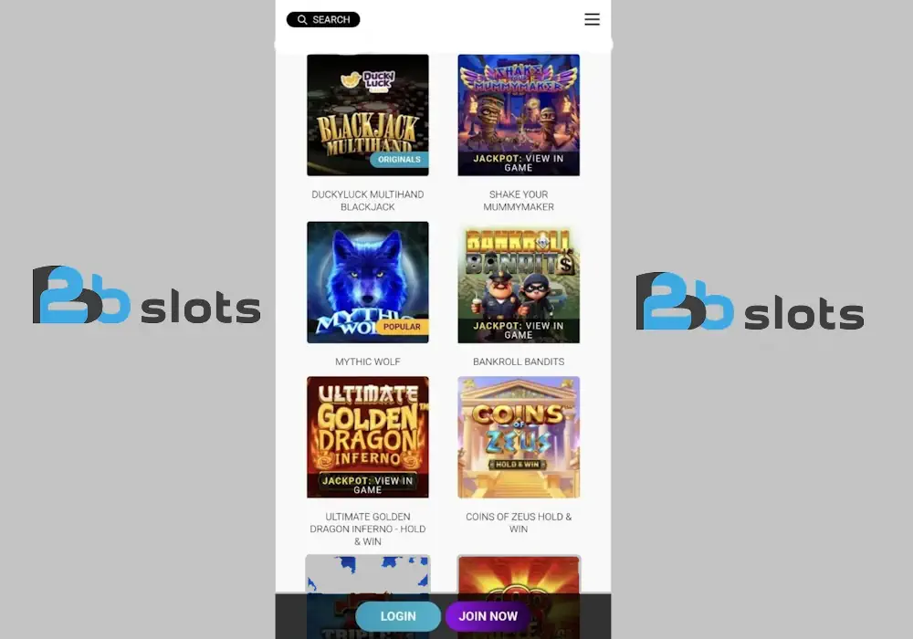 Mobile-first slot casino built for American players — sub-3-second game load across all titles on 5G and LTE